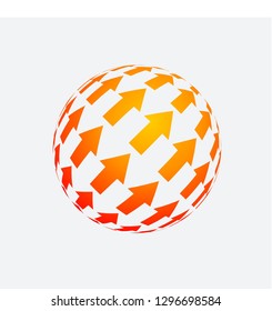 Arrow Globe Vector