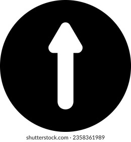 up arrow glyph icon illustration vector