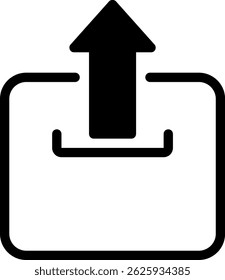 up arrow glyph icon illustration vector