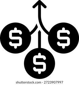 arrow glyph icon illustration vector