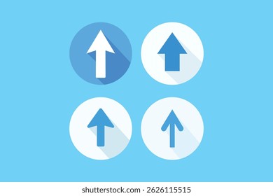 Up Arrow Glyph Icons Collection, flat up arrow icon, arrow pointing up vector, upload arrow icon