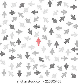 Arrow going up growth concept. Arrows seamless textured wallpaper.  