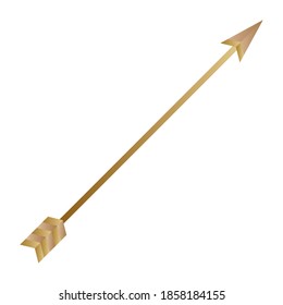 Arrow gold design of Weapon archery cupid and vintage theme Vector illustration