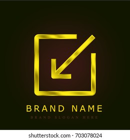 Arrow golden metallic logo