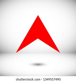 Arrow gps icon. Map pin vector icon. Web design icon. location symbol. Navigation illustration. Vector EPS 10