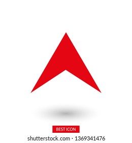 Arrow gps icon. Map pin vector icon. Web design icon. location symbol. Navigation illustration. Vector EPS 10