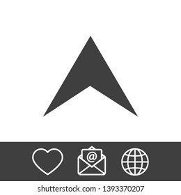 Arrow gps icon. Map pin vector icon. Web design icon. location symbol. Navigation illustration. Vector EPS 10