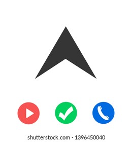 Arrow gps icon. Map pin vector icon. Web design icon. location symbol. Navigation illustration. Vector EPS 10