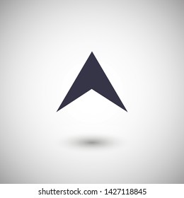 Arrow gps icon. Map pin vector icon. Web design icon. location symbol. Navigation illustration. Vector EPS 10