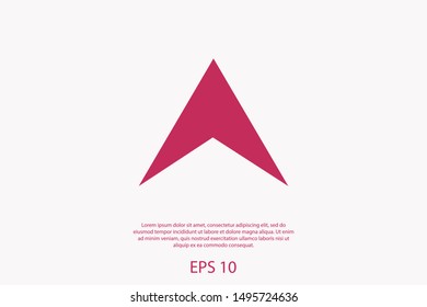 Arrow gps icon. Map pin vector icon. Web design icon. location symbol. Navigation illustration. Vector EPS 10