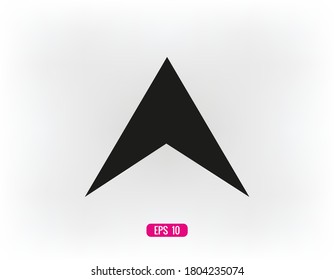Icono de flecha gps. Icono vectorial de pin de mapa. Icono de diseño web. símbolo de ubicación. Ilustración de navegación. EPS vectorial 10
