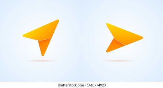 Arrow. GPS. Navigation icon.Vector illustration