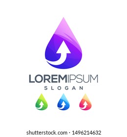 arrow gradient color logo design