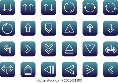 Symbole für Pfeil-Farbverlauf-Symbole für Websites und Apps