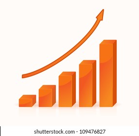 arrow and graph aiming upwards to show growth and development in eps10 - Powered by Shutterstock - Get 15% off with code: PIKWIZARD15