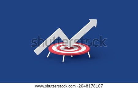 Arrow graph chart jump on the trampoline and bounce up, Success business, Concept inspiration business