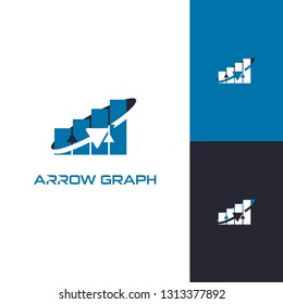 Arrow Graph Logo Template Inspiration