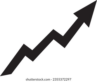 Arrow Graph Pointing Up Icon Vector