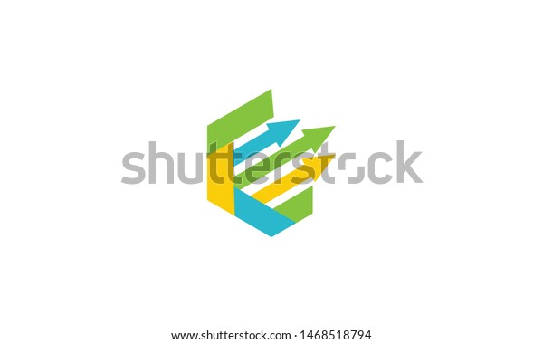 Arrow up graphic logo\
design for company 