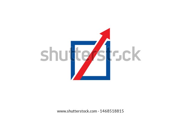 Arrow up graphic logo\
design for company 