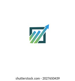 arrow graphic logo with gradient blue and green suitable for company logos and applications