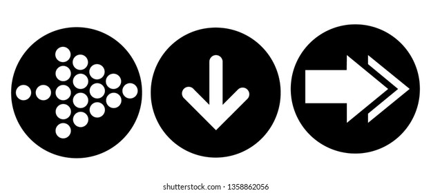 Arrow Graphic Vectors Flat Black White Clear