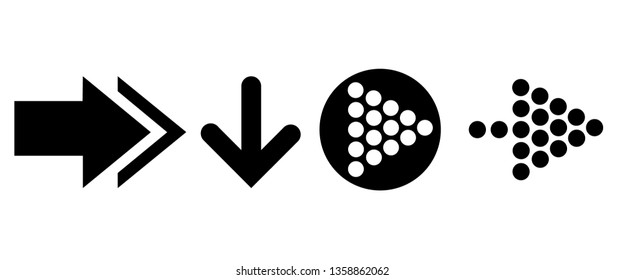 Arrow Graphic Vectors Flat Black White Clear