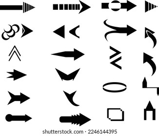 An arrow is a graphical symbol, a pictogram, used to point or indicate direction. In its simplest form, an arrow is a triangle, chevron, or concave kite, usually affixed to a line