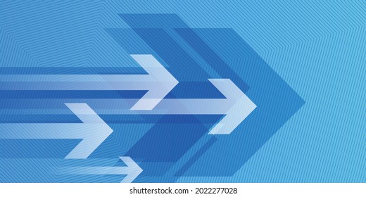 Arrow graphics. Blue background. Design element.