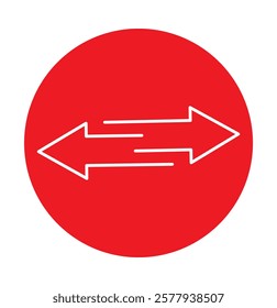 Up arrow in green circle and down arrow in red circle, social media design eps 10 
