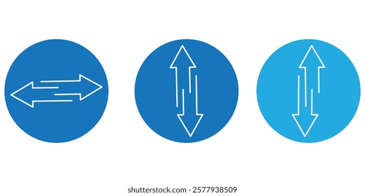 Up arrow in green circle and down arrow in red circle, social media design eps 10 