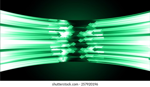 arrow green color Light Abstract Technology background for computer graphic website internet and business. circuit. black background. text box. label. card.
