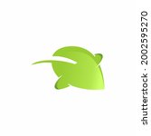 Arrow green leaf ,green arrow nature symbol vector icons. stock illustration