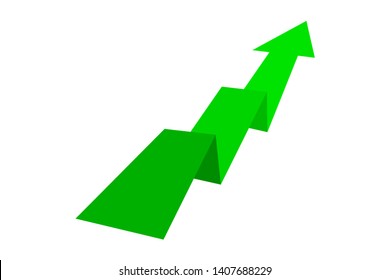 arrow green pointing up icons isolated on white background, graphic green arrow flat symbol, green arrow pointing up for clip art, illustration arrow logo