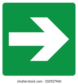 Arrow Green Safe condition sign