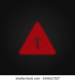 Arrow, grow, pyramid vector Light red color retro style vector icon