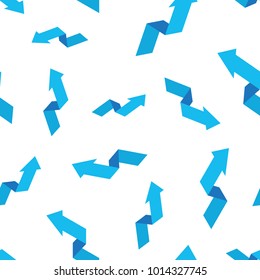 Arrow growing graph seamless pattern background. Business concept vector illustration. Progress arrow grow symbol pattern.