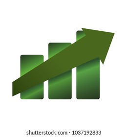Arrow growing up icon vector illustration graphic design