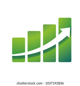 Arrow growing up icon vector illustration graphic design