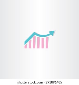 arrow growth chart symbol design