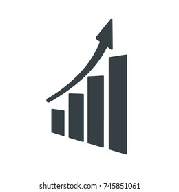 arrow growth diagram vector