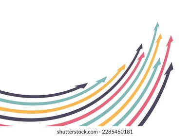 Arrow up to Growth financial trading stock for business. Vector illustration