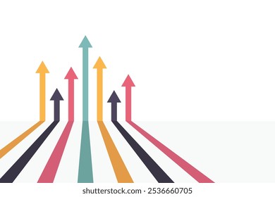 Arrow up to Growth financial trading stock for business. Vector illustration