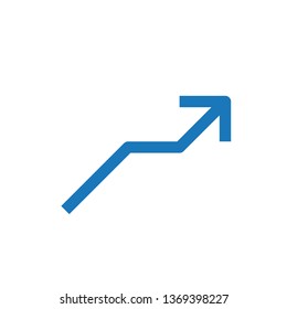 arrow growth graphic icon. Vector illustration isolated on white background