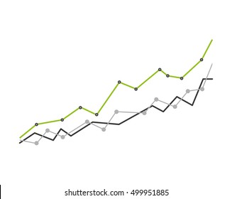 arrow growth graphic icon vector illustration design