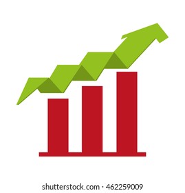 arrow growth up icon vector illustration design