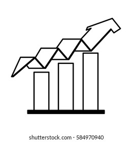 arrow growth isolated icon