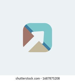 Up Arrow Growth Logo Vector Template
