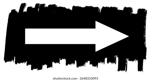 Seta no vetor de splat grunge, ideal para direções dinâmicas, ponteiros nervosos ou indicadores agressivos. Perfeito para projetos gráficos urbanos, rebeldes ou angustiados e declarações ativas.