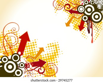 Arrow grunge vector art